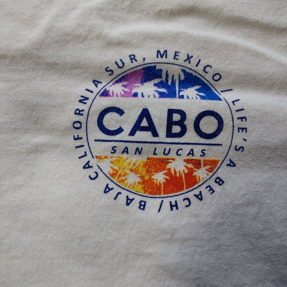 Cabo San Lucas Baja California Lifes A Beach TShirt Mens XL White Mexico - Picture 6 of 13